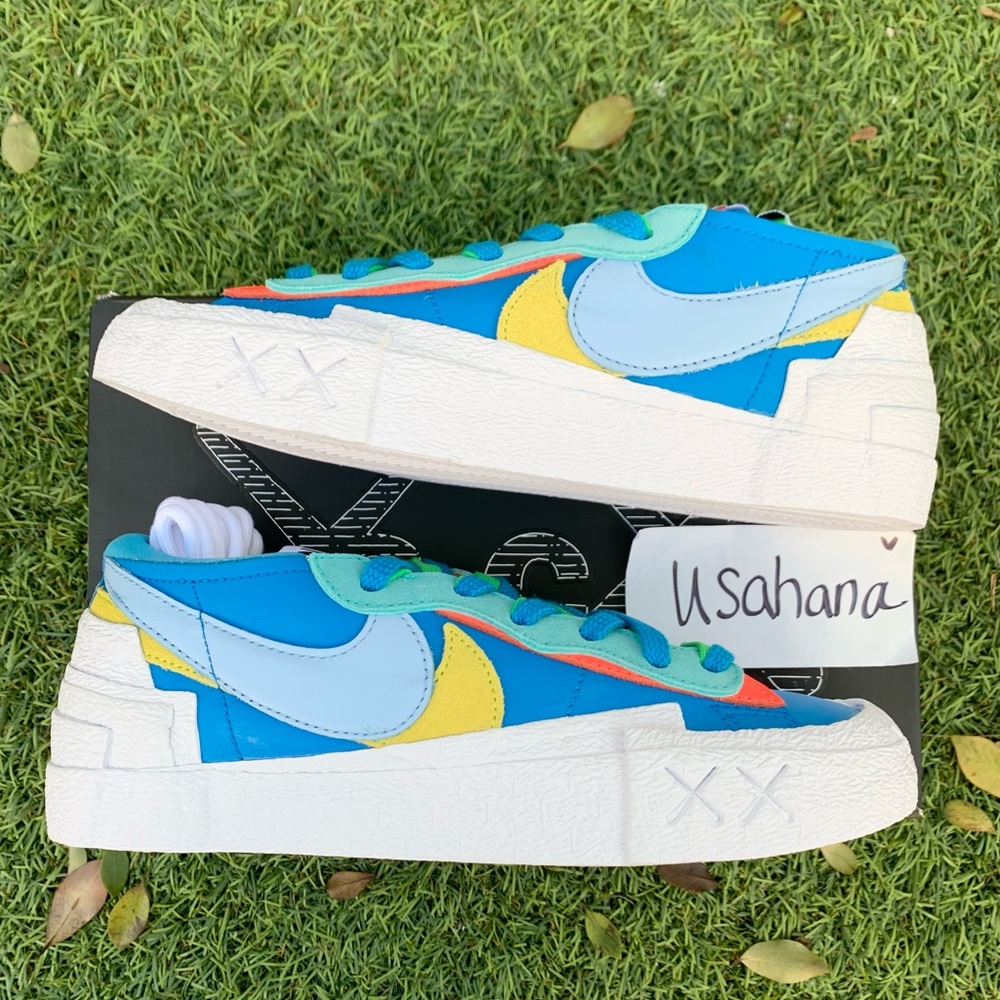 Nike blazer low safari x Kaws blue white shoes - Picture 2 of 4